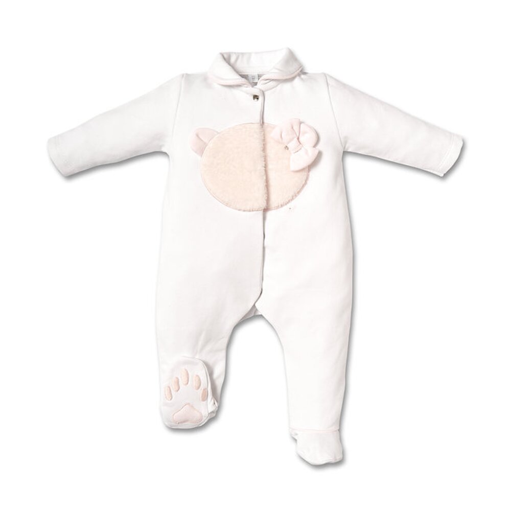 Babypakje teddy bont white/pearl pink