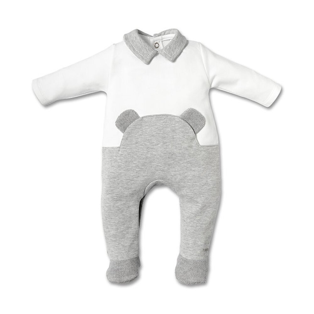 Babypakje half beertje White / grey