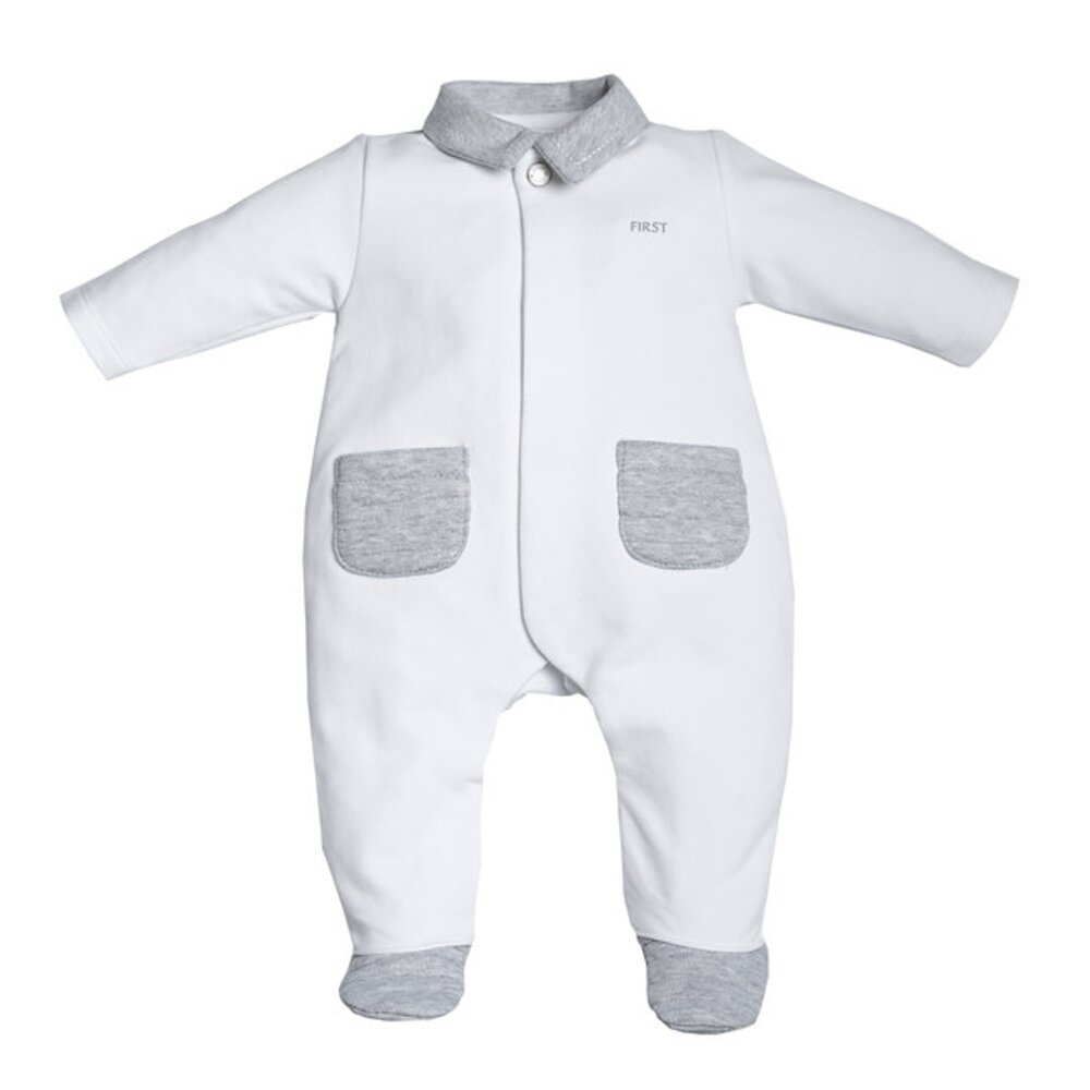 Babypakje met zakjes en beer White/grey