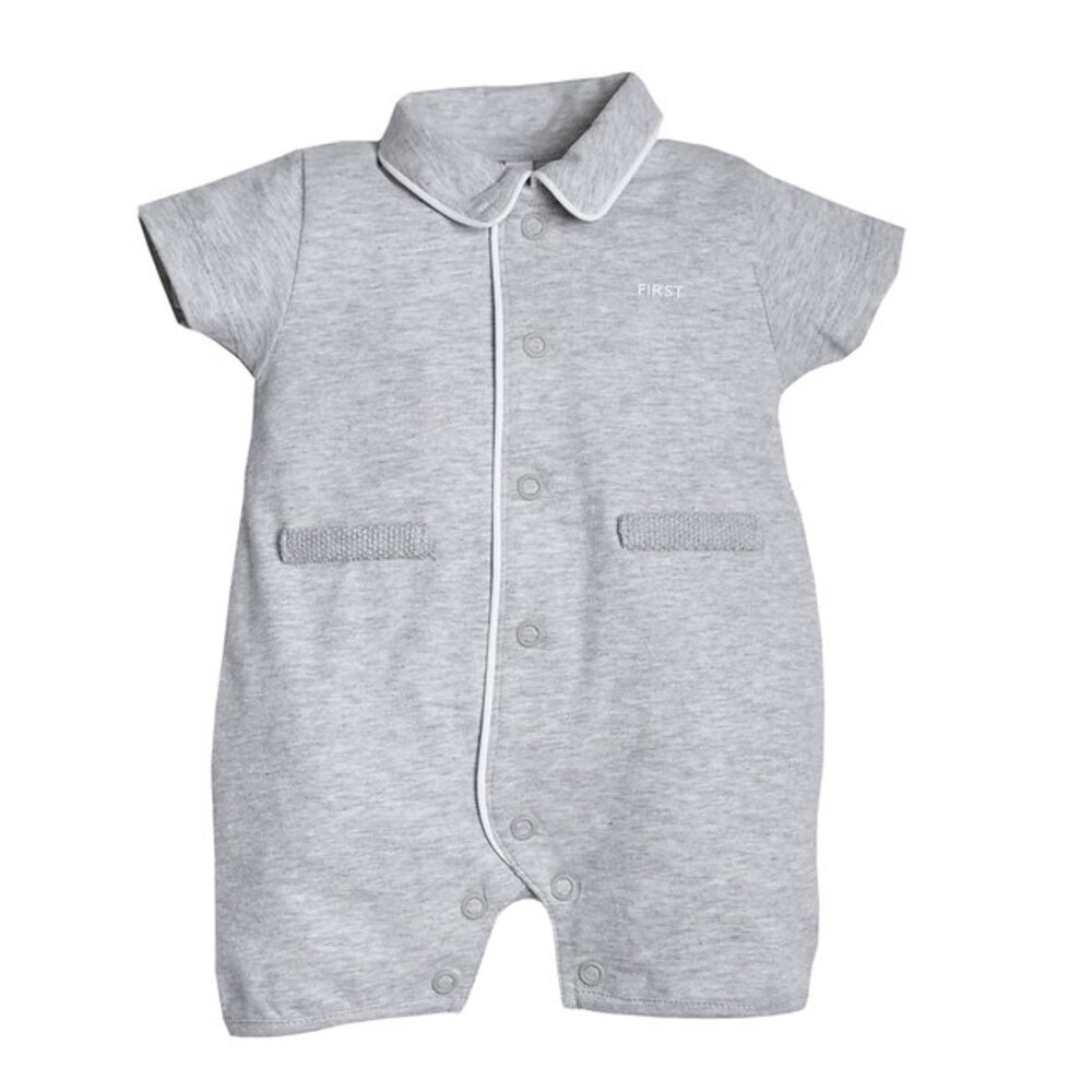 Babypakje short combi teddy Grey