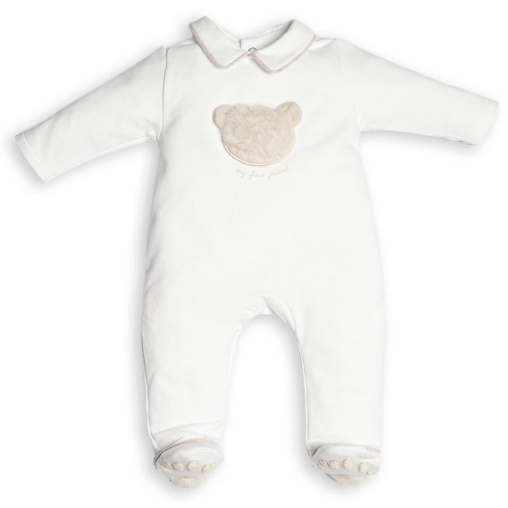 Babypakje teddybeer bont White/beige