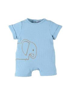 Pyjama zomer gewafel jersey olifant Blauw