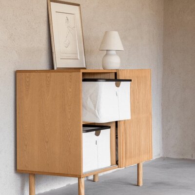 Mand voor commode Hai No Ki / Mood / Yume Grijs/zwart