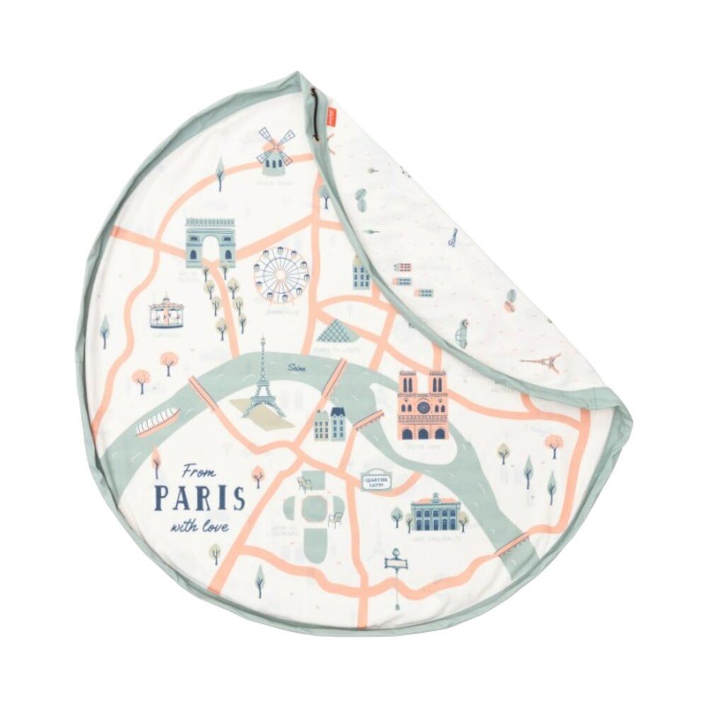 Opbergzak - Speelmat 140cm Paris map