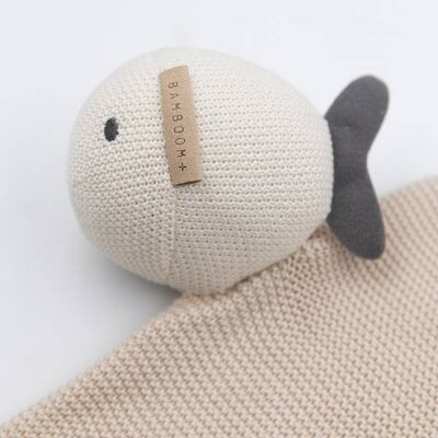 Knuffel doudou - gebreid bamboe Vishes Birch Sand