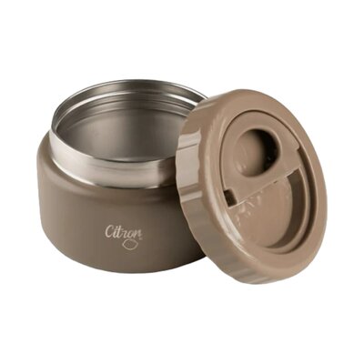 Stainless Steel Food Jar 250ml Brown