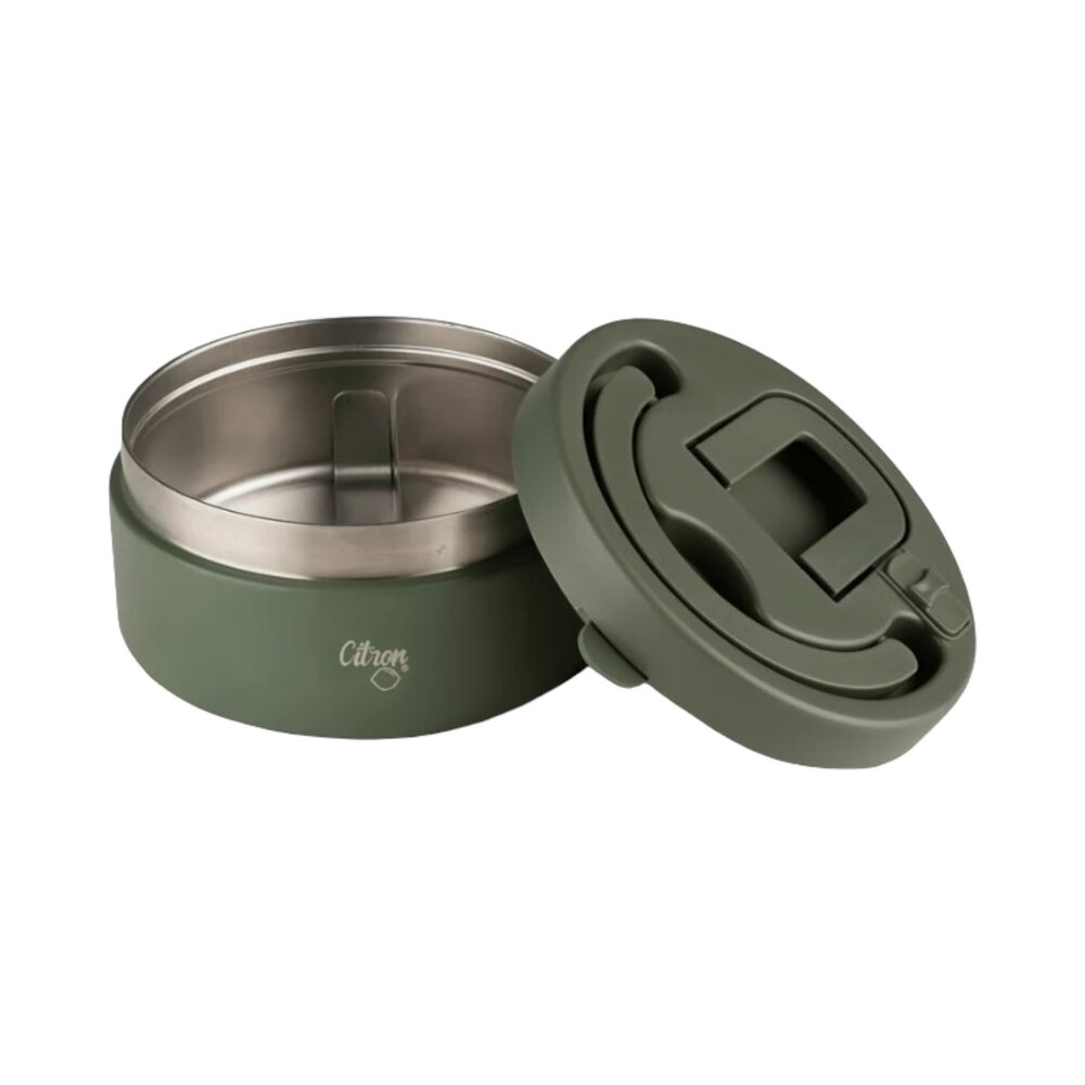 Stainless Steel Food Jar 400ml Green