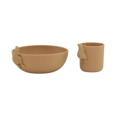 Bunny kom en beker set Almond