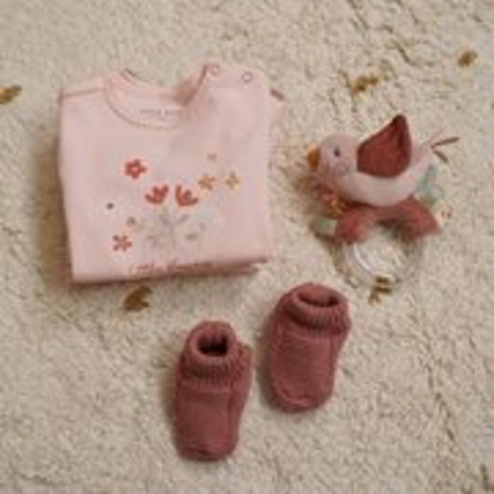 Gebreide babyslofjes Vintage Pink