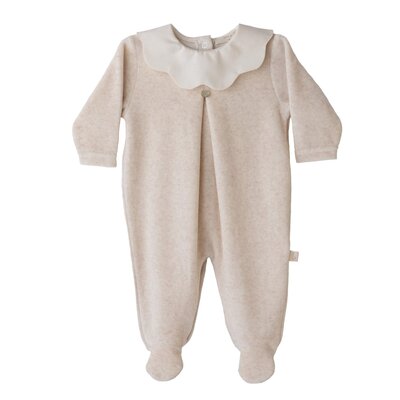 Babypakje velours Camel Cloudy collar