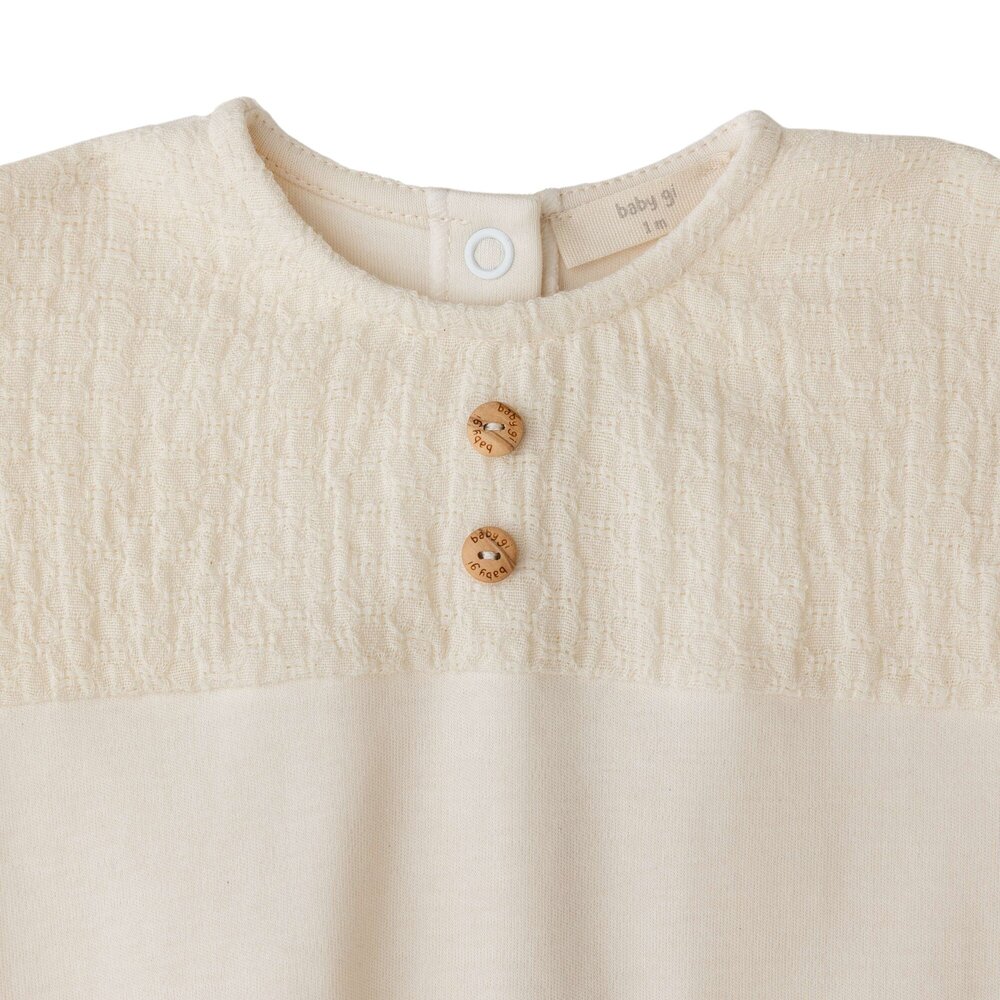 Cotton babygrow - Neutral Beige