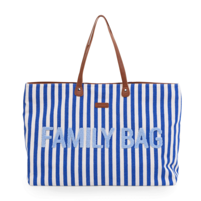 Family Bag Stripes Electrisch blauw/lichtblauw