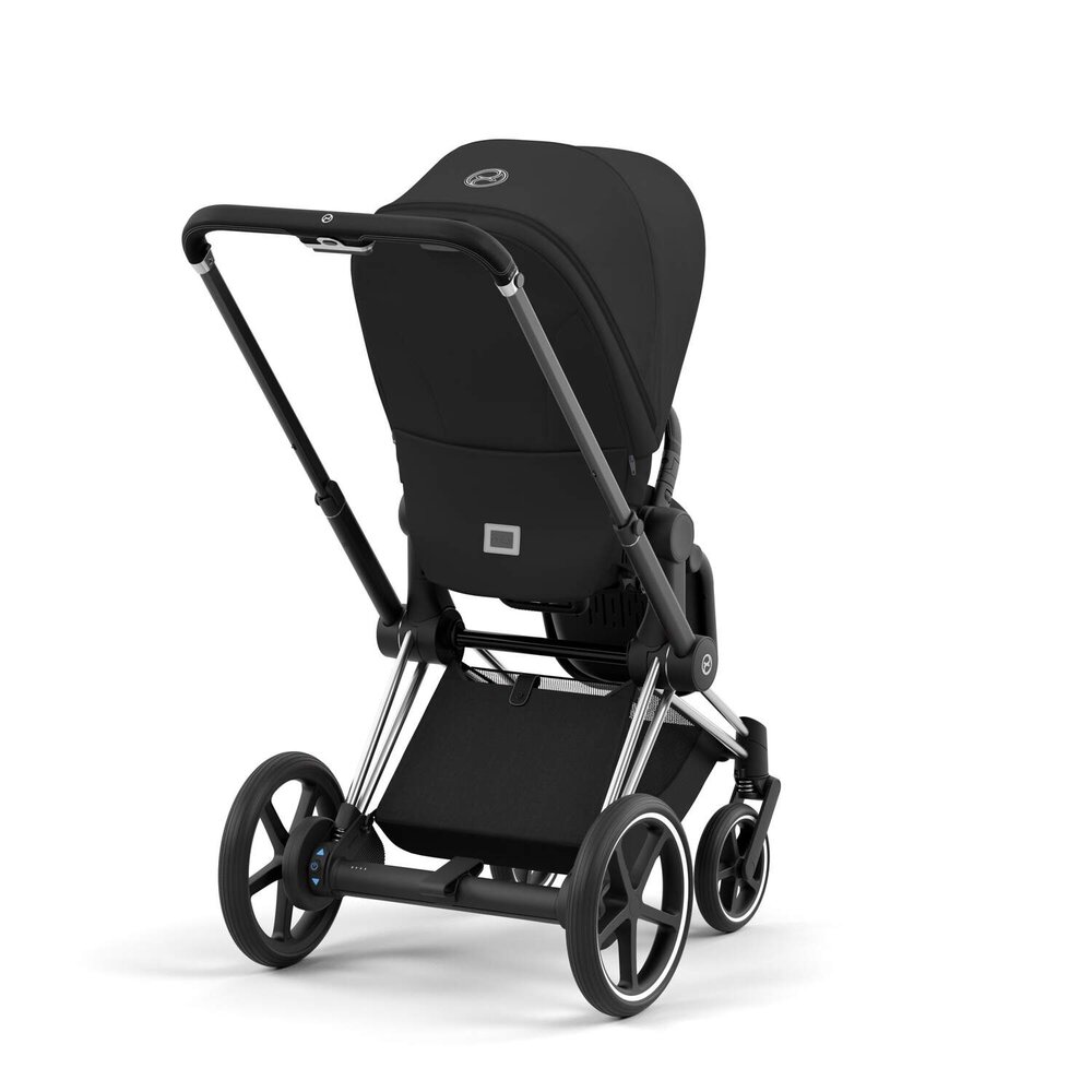 Epriam onderstel kinderwagen + frame zitting Chrome black