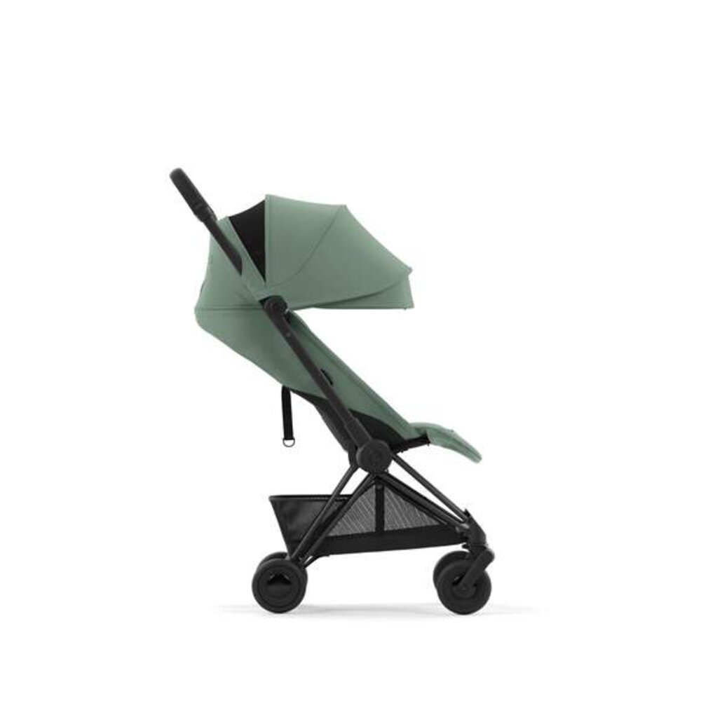 Kinderwagen Coya Matt Black Leaf green