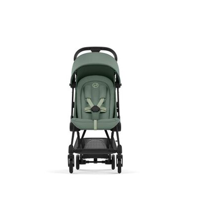 Kinderwagen Coya Matt Black Leaf green