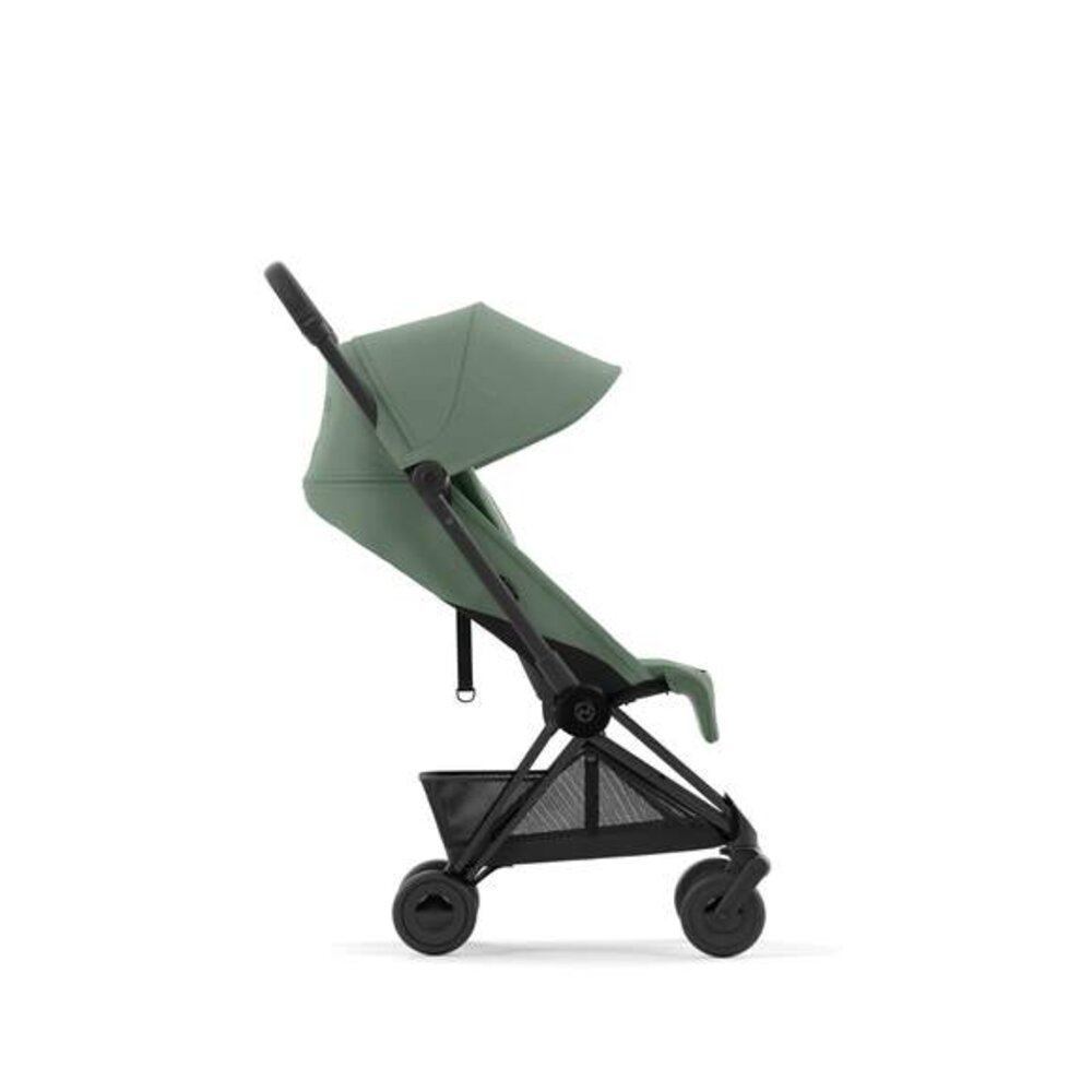 Kinderwagen Coya Matt Black Leaf green