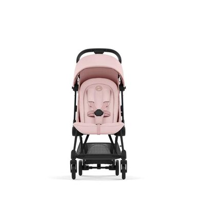 Kinderwagen Coya Matt Black Peach pink