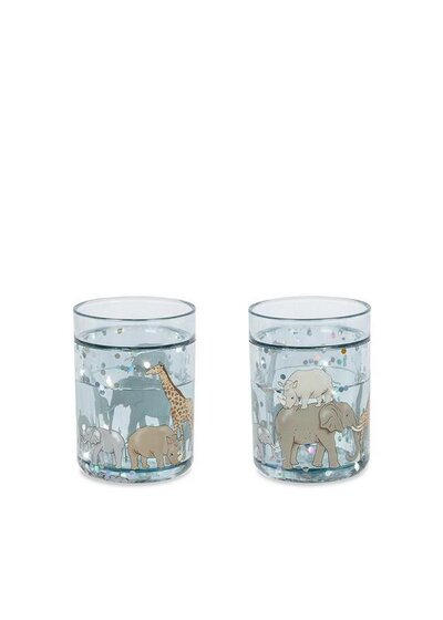 2 pack glitter bekers Safari