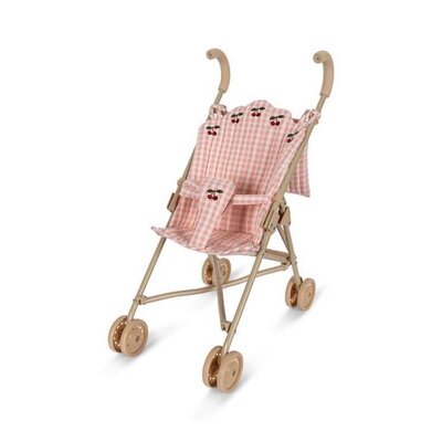 Poppen kinderwagen Powder pink check