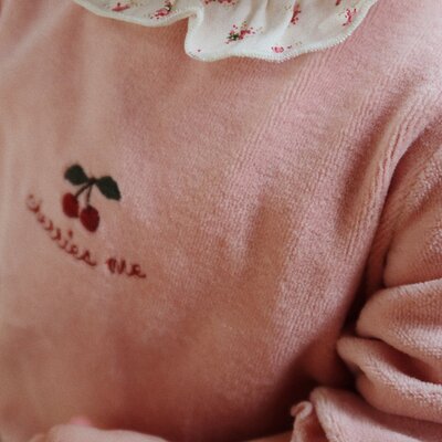 Miffa Onesie frill Gots Mellow rose