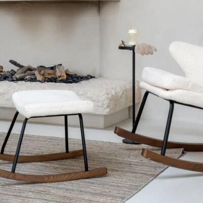 Hocker rocker de luxe Cream