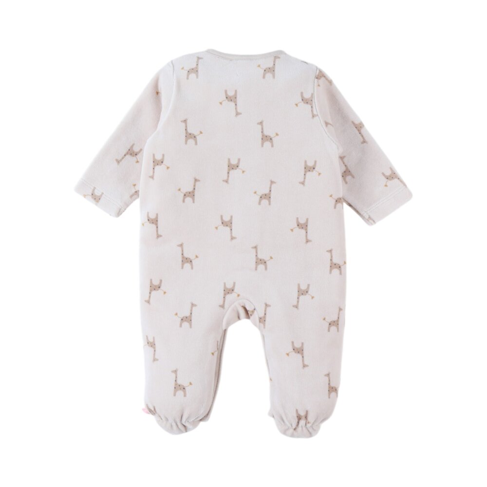 Pyjama Little Tiga velours Beige