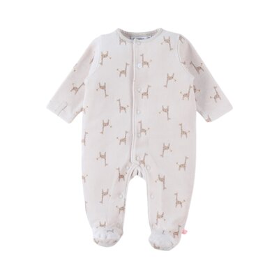 Pyjama Little Tiga velours Beige