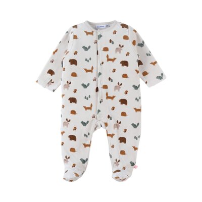 Pyjama Animals velours Beige