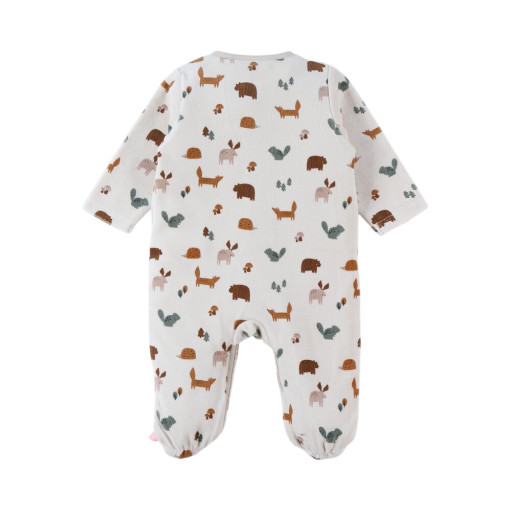 Pyjama Animals velours Beige