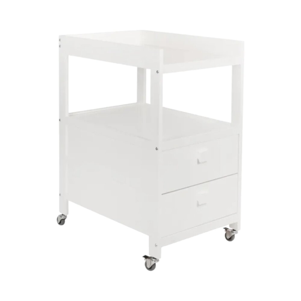 Luiertafel met 2 laden White