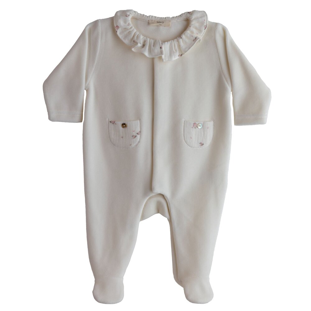 Babypakje Birdie kraagje frull Ivory