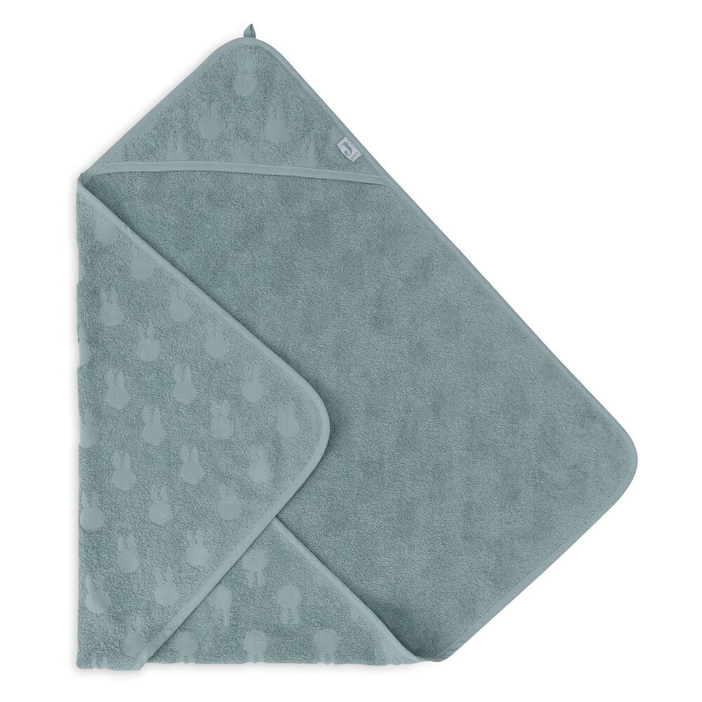 Badcape Badstof 75x75cm Miffy Jacquard Sea Green