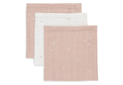 Hydrofiel Monddoekje 31x31cm Twinkling (3pack) Wild Rose