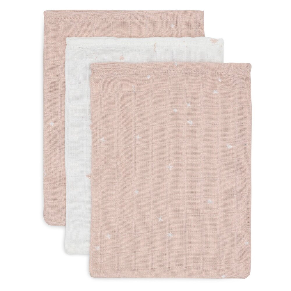 Hydrofiel Washandje 15x20cm Twinkling (3pack) Wild Rose