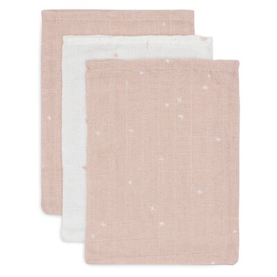 Hydrofiel Washandje 15x20cm Twinkling (3pack) Wild Rose