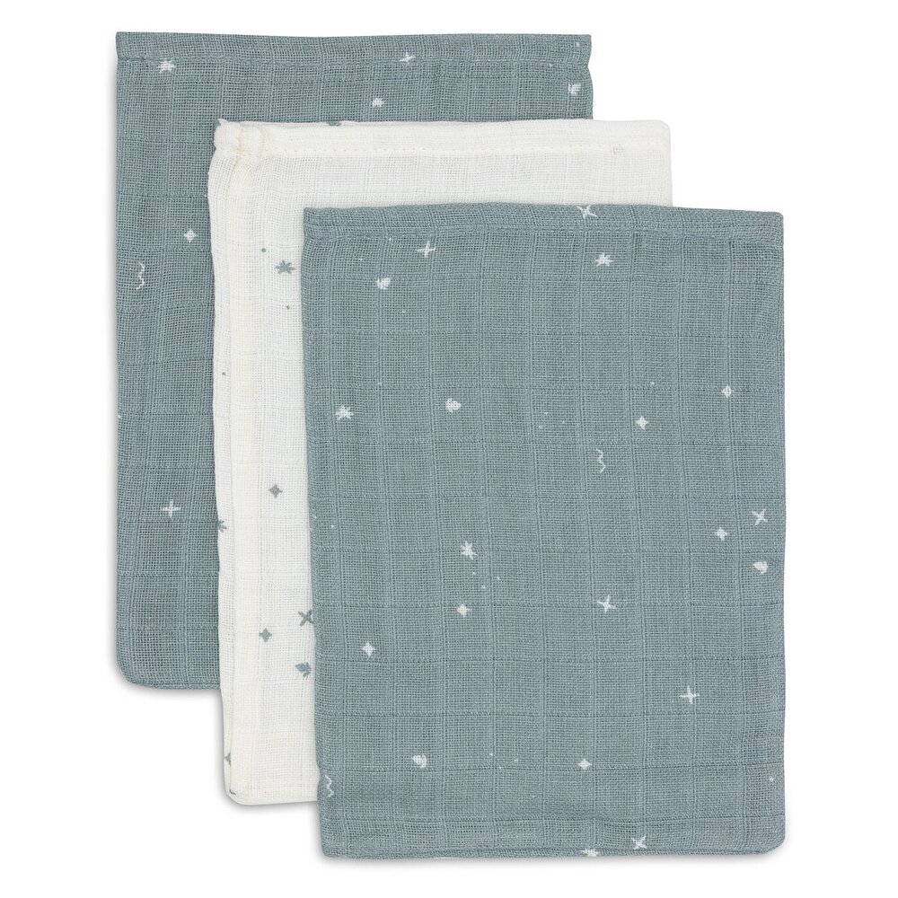 Hydrofiel Washandje 15x20cm Twinkling (3pack) Sea Green