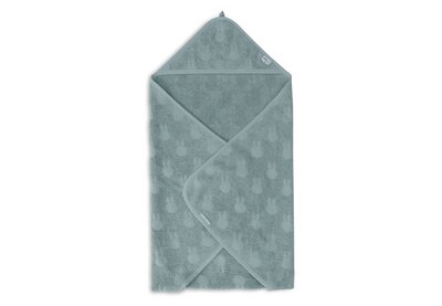 Badcape Badstof 75x75cm Miffy Jacquard Sea Green