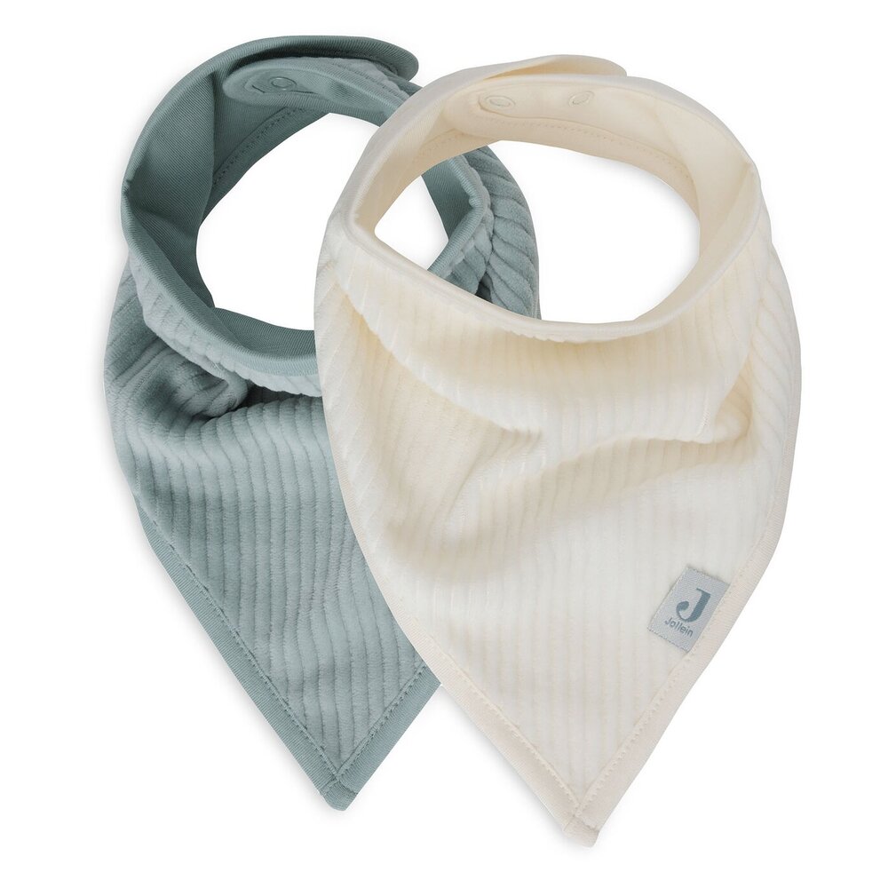 Slab Bandana Velvet Rib (2pack) Sea Green/Ivory