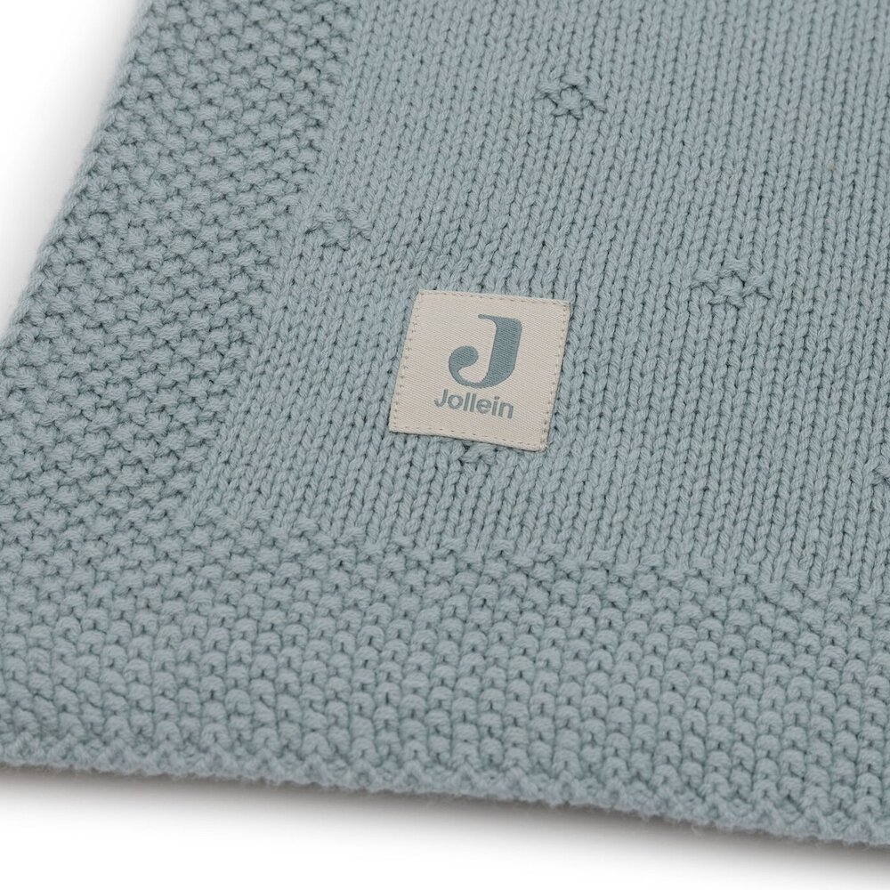 Deken Ledikant 100x150cm Cosy Knit Sea Green