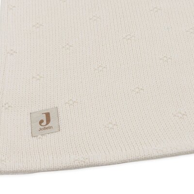 Deken Ledikant 100x150cm Cosy Knit Ivory/Velvet