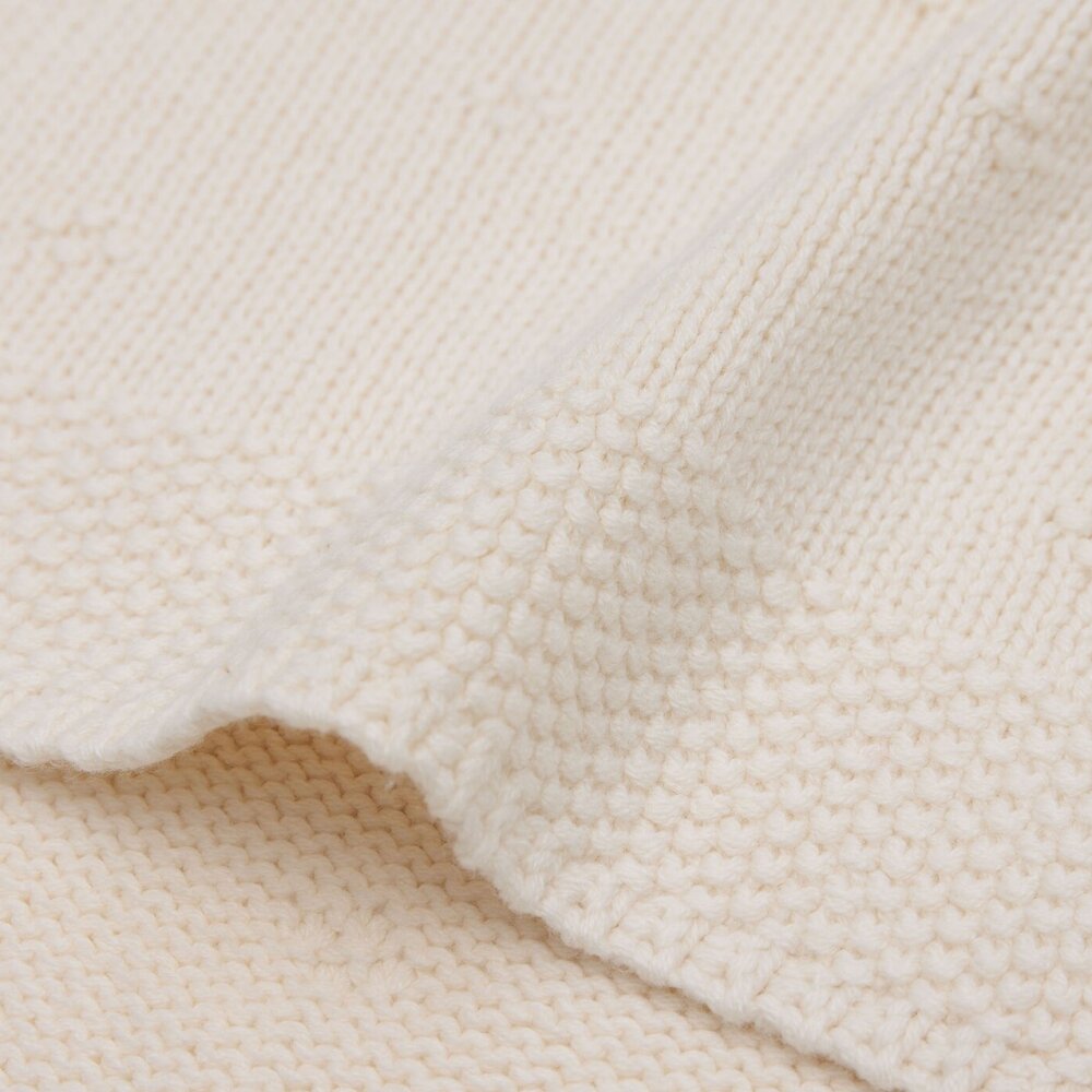 Deken Ledikant 100x150cm Cosy Knit Ivory