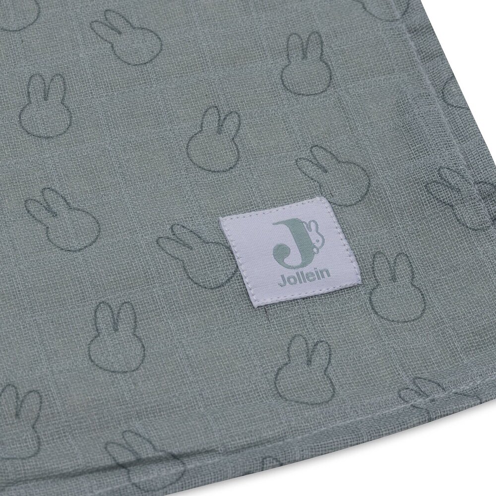 Hydrofiele Doek Large 115x115cm (2pack) Miffy Silhouettes - Sea Green