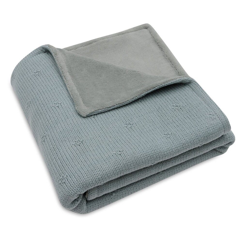 Deken Wieg 75x100cm Cosy Knit Sea Green/Velve