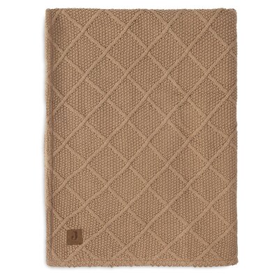 Deken Ledikant 100x150cm Check Knit Biscuit/Teddy F