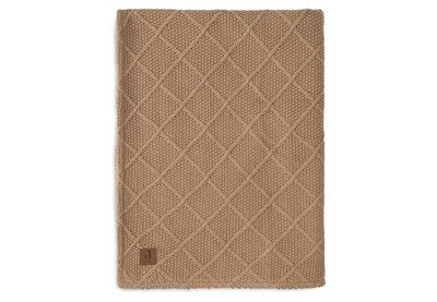 Deken Ledikant 100x150cm Check Knit Biscuit/Teddy F