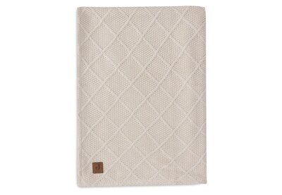 Deken Wieg 75x100cm Check Knit Oatmeal/Teddy F