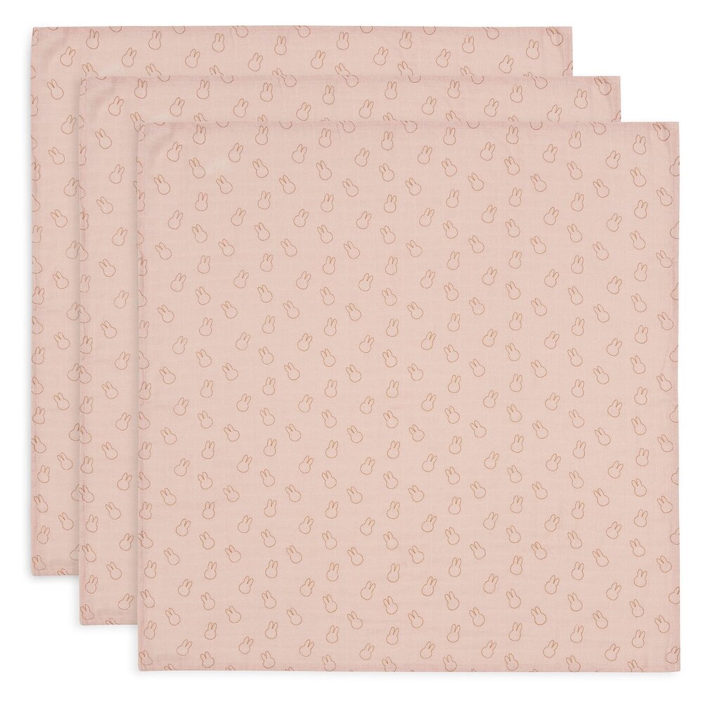 Hydrofiele Doek Small 70x70cm (3pack) Miffy Silhouettes - Wild Rose