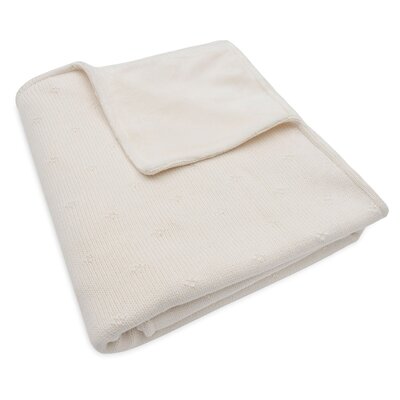 Deken Ledikant 100x150cm Cosy Knit Ivory/Velvet