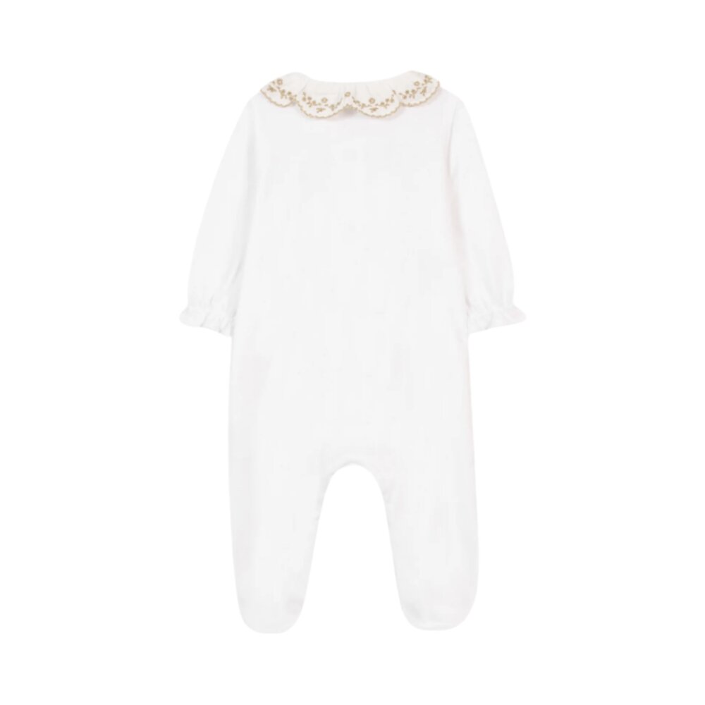 Pyjama jersey details GoudenS Blanc