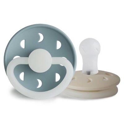 Moon night - 2-pack - silicone - T1 Stone blue/cream